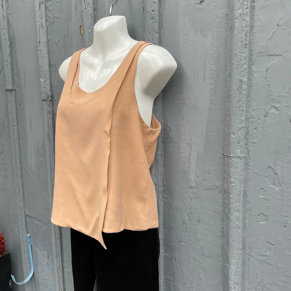 Balenciaga Silk Taupe Wrap Blouse, size 38 - Picture 6 of 10